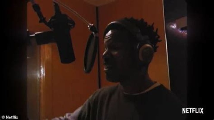 Rehearsing:&nbsp;The clip cuts to footage of West in the studio while Foxx rehearses his lines, asking him how far to go